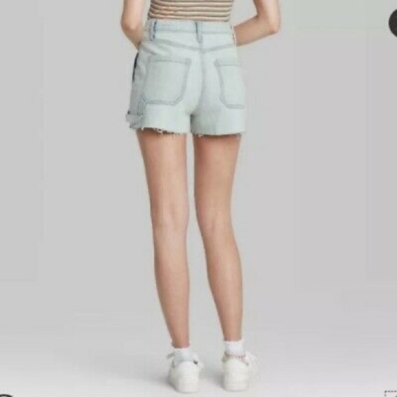 Wild fable High-Rise Utility Jean Shorts Light Wash size 16 - Picture 2 of 10
